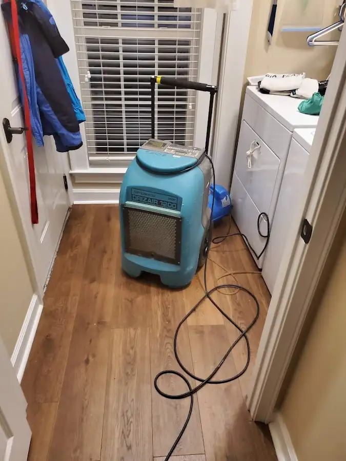 Commercial dehumidifier deployed for Flood Damage Cleanup in Guilford